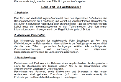 Fortbildungsrichtlinien ab 2025