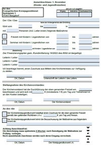 Formular Antrag Kinder-und Jugendfreizeiten