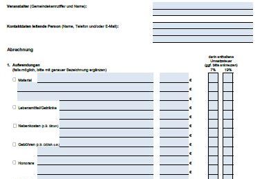 Vorschau Abrechnung Events