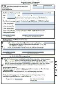 Formular Abrechnung Konfirmandenfreizeiten