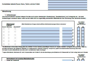 Vorschau Konzertabrechnung