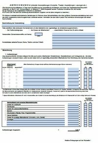 Vorschau Konzertabrechnung